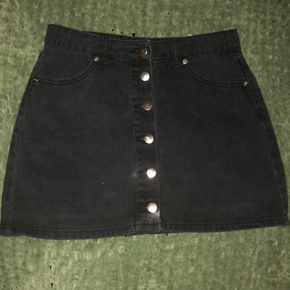 Black Jean Skirt - Picture 1 of 2